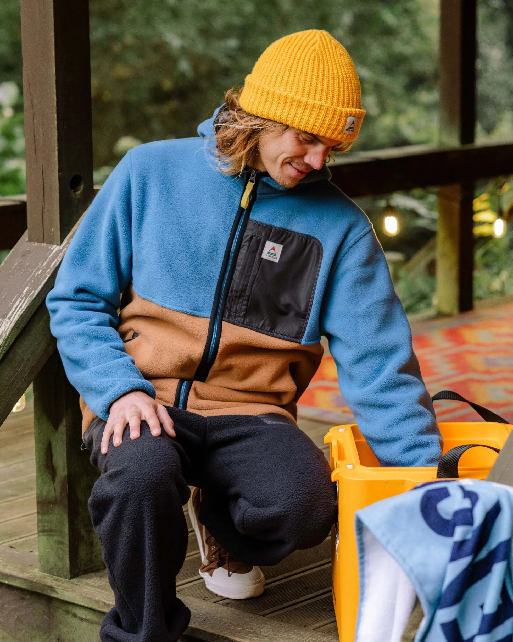Herren Loch Polarfleece mit Kapuze