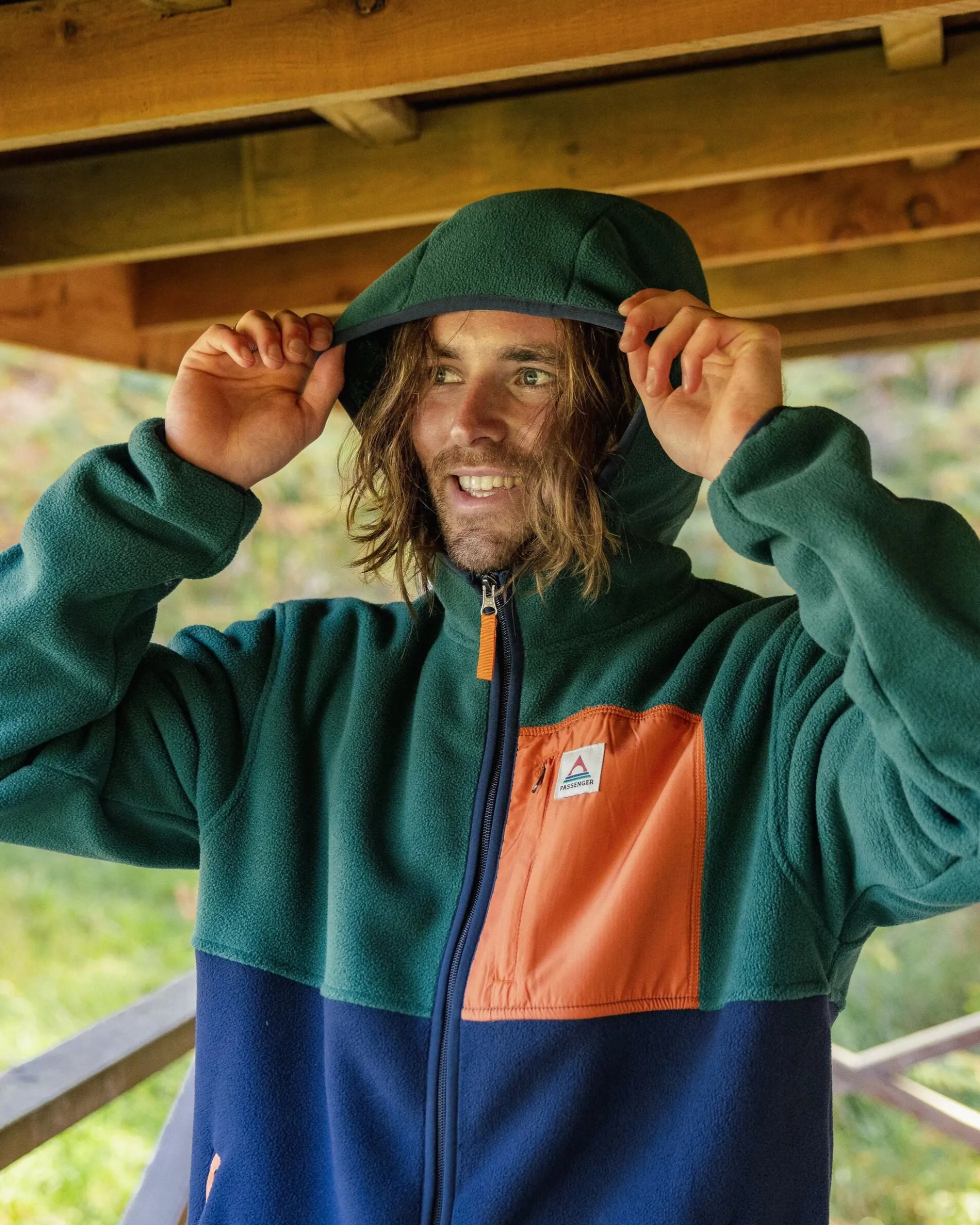 Herren Loch Polarfleece mit Kapuze