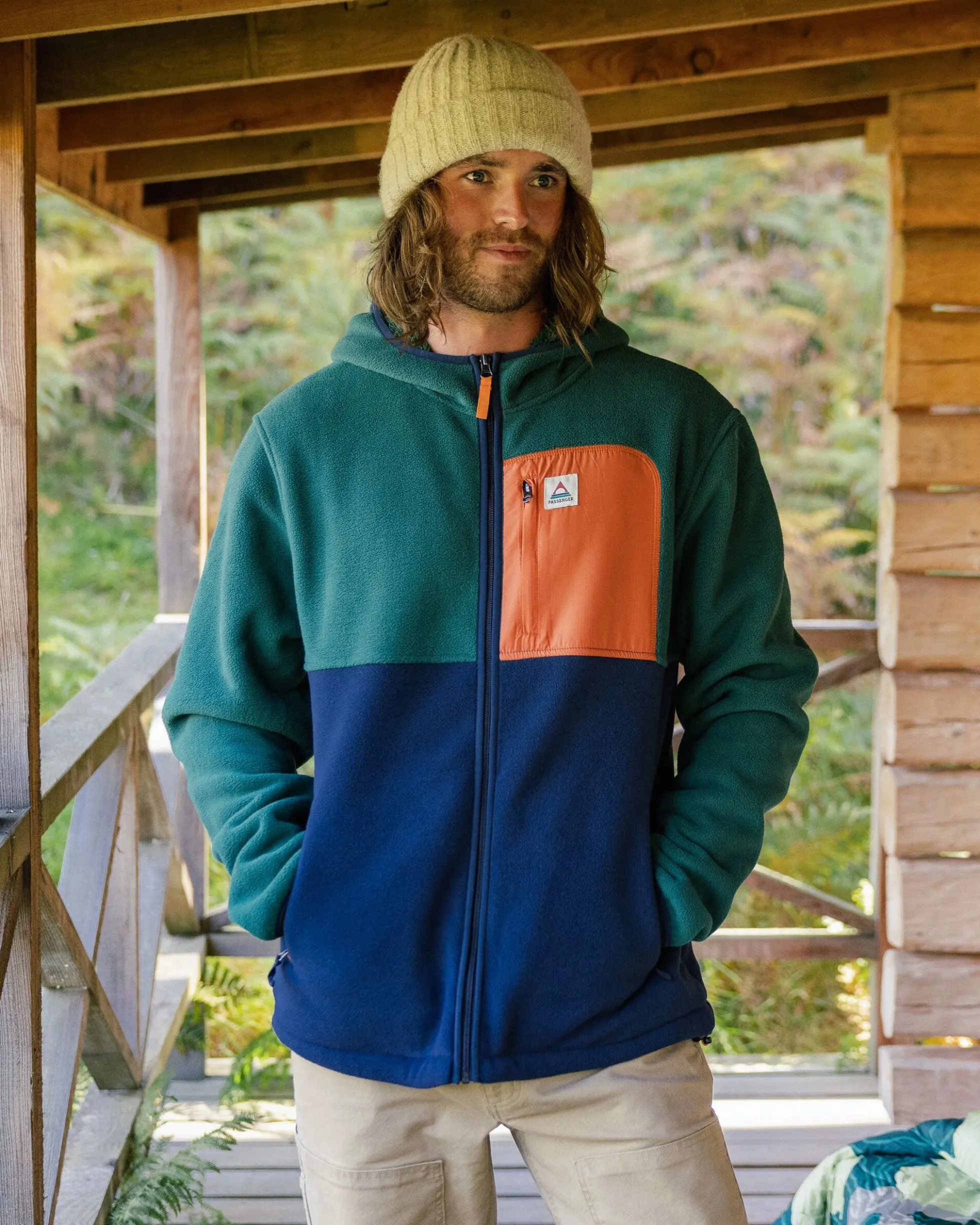 Herren Loch Polarfleece mit Kapuze
