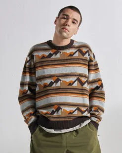 Herren Panorama Leichtes Strick-Pullover