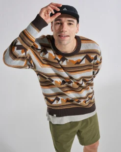 Herren Panorama Leichtes Strick-Pullover