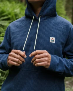 Herren Point Grid Polar Fleece Hoodie