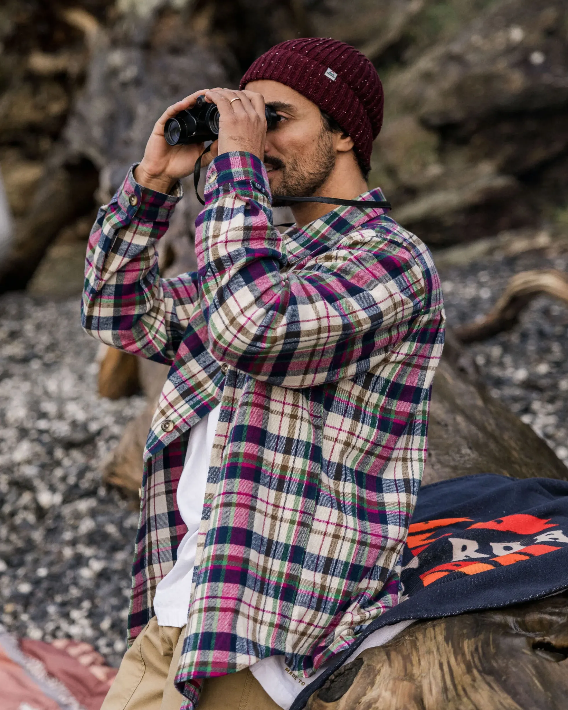 Herren Rustic Bio-Baumwoll-Overshirt aus schwerem Stoff
