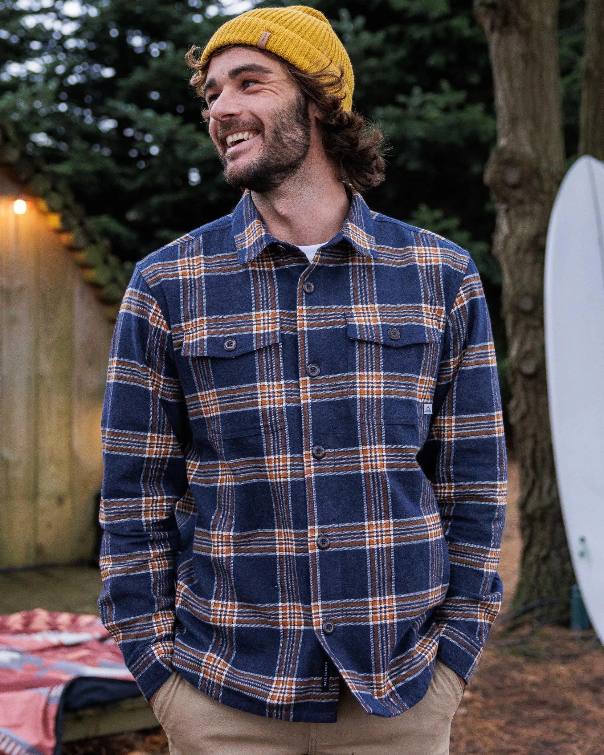 Herren Rustic Bio-Baumwoll-Overshirt aus schwerem Stoff