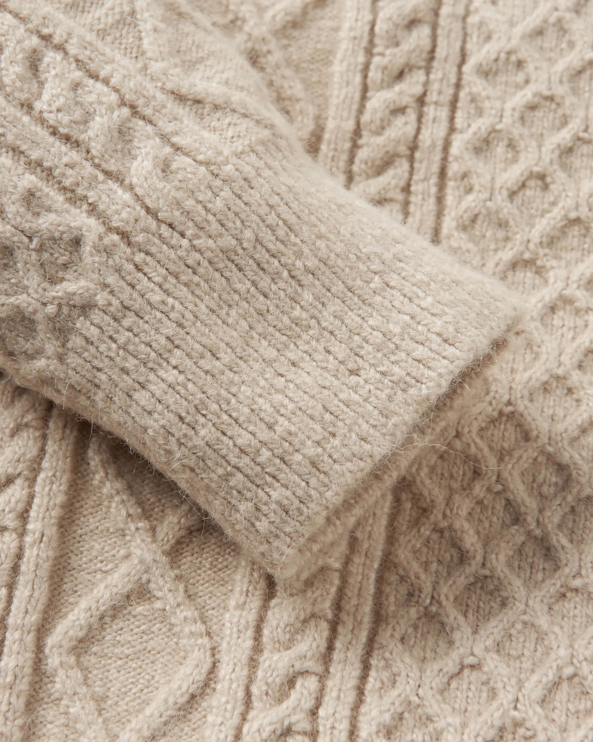 Herren Sandbar Kabelstrickpullover