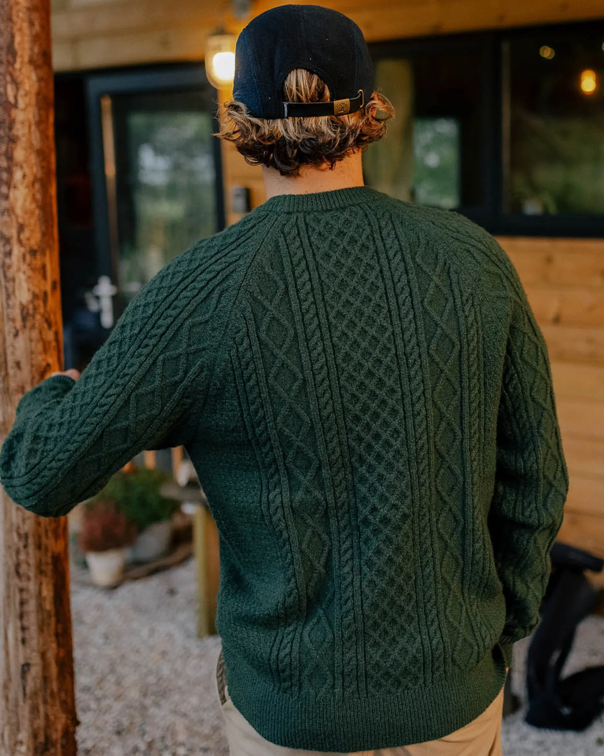 Herren Sandbar Kabelstrickpullover