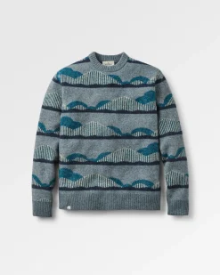 Herren Seafoam Gemusterter Strickpullover