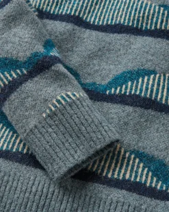 Herren Seafoam Gemusterter Strickpullover