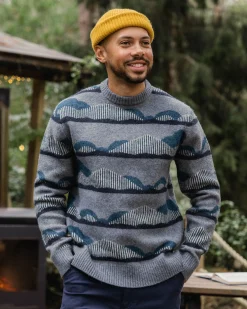 Herren Seafoam Gemusterter Strickpullover