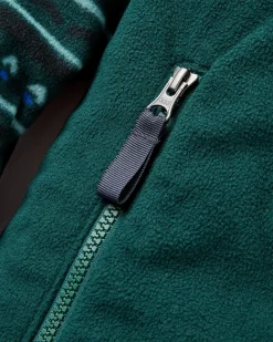 Herren Set Off Polar 1/4 Zip Fleece – Geo Tracks Dunkles Farn