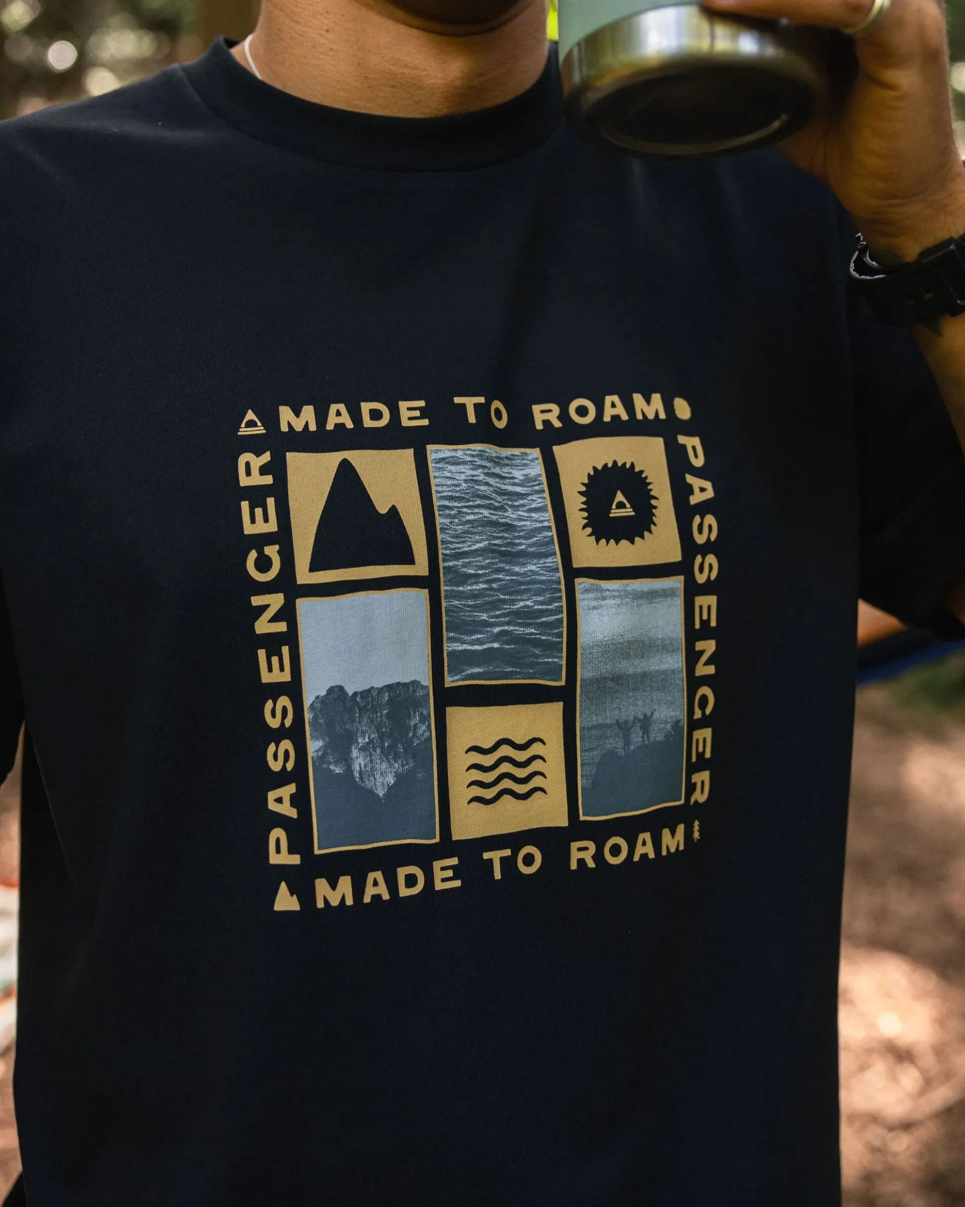 Herren Snapshot Entspanntes Bio-Baumwoll T-Shirt