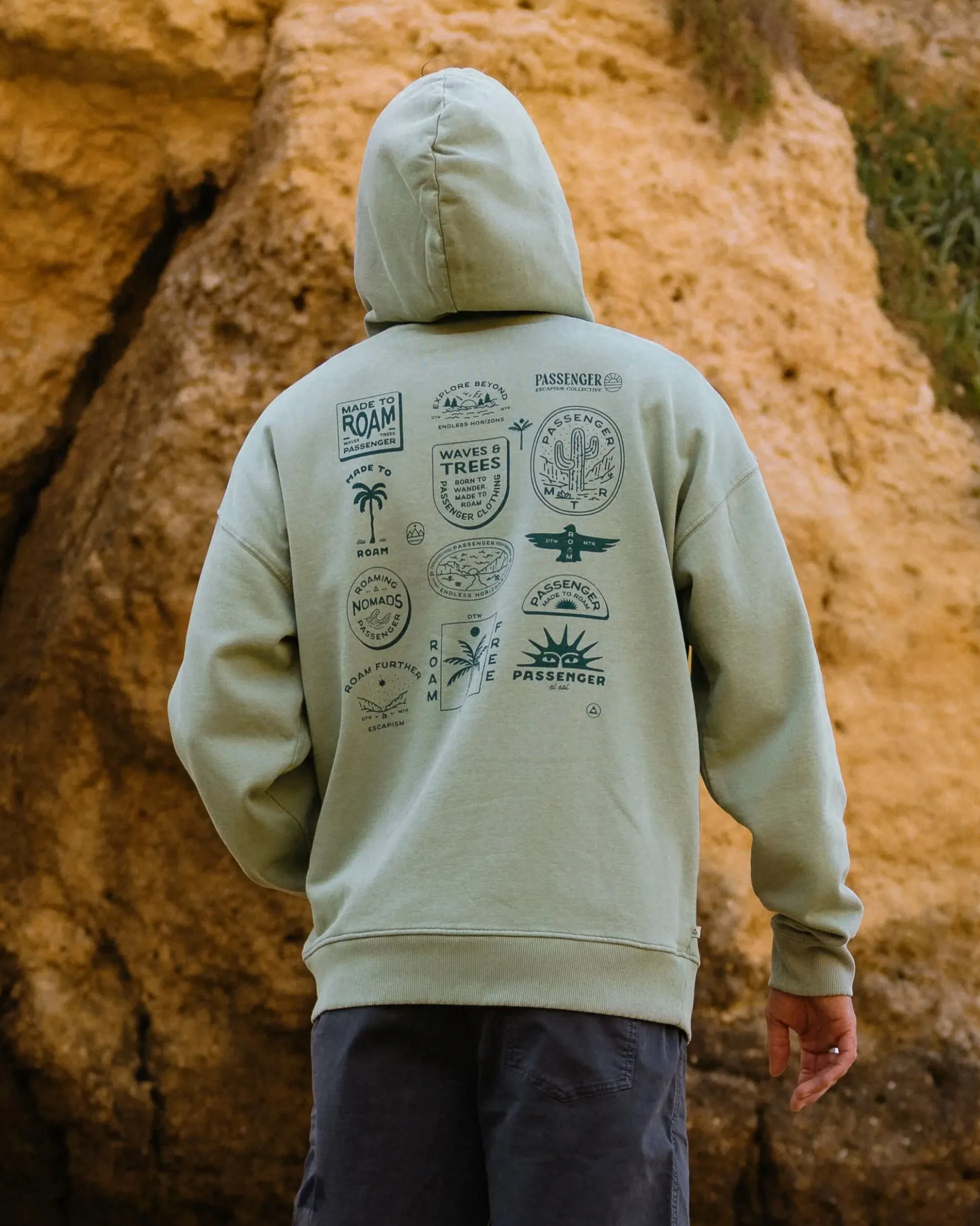 Herren Sonoma Relaxed Fit Hoodie – Pistazie