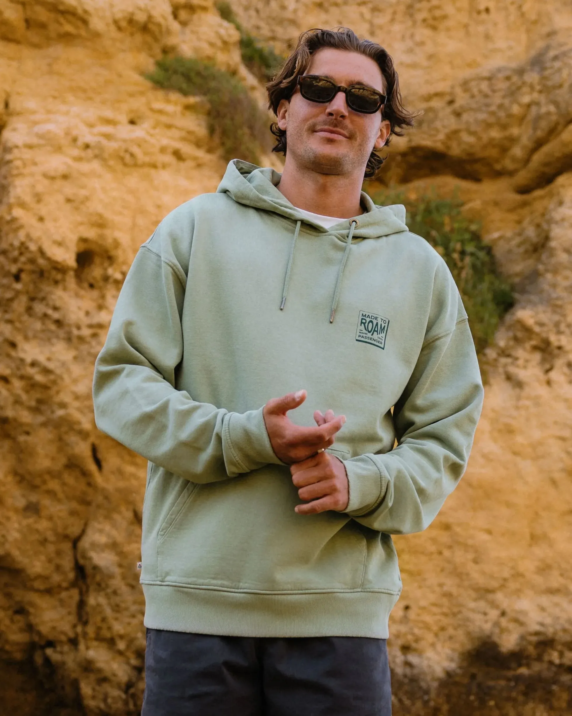 Herren Sonoma Relaxed Fit Hoodie – Pistazie