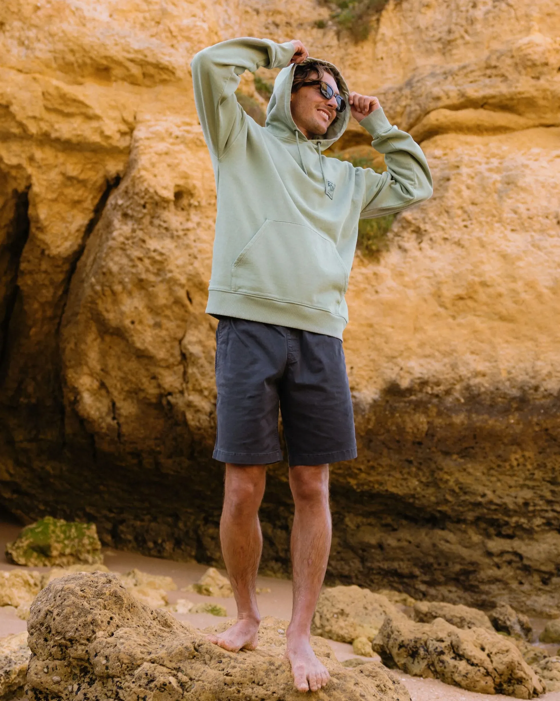 Herren Sonoma Relaxed Fit Hoodie – Pistazie