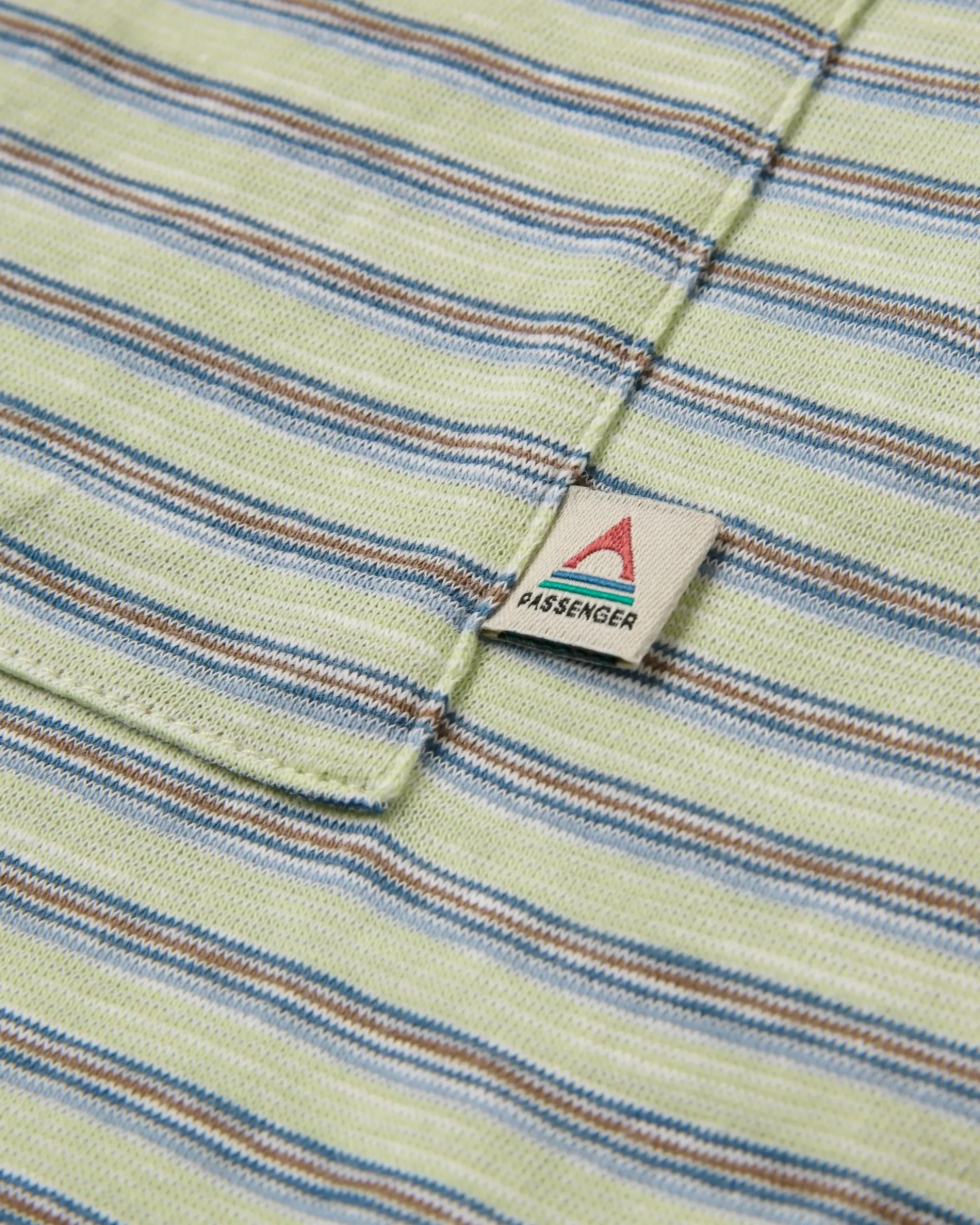 Herren Sunscape Gestreiftes Pocket T-Shirt