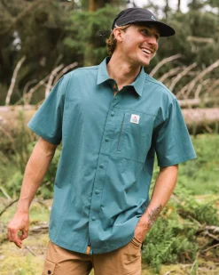 Herren Traveller Kurzarm-Stretchhemd