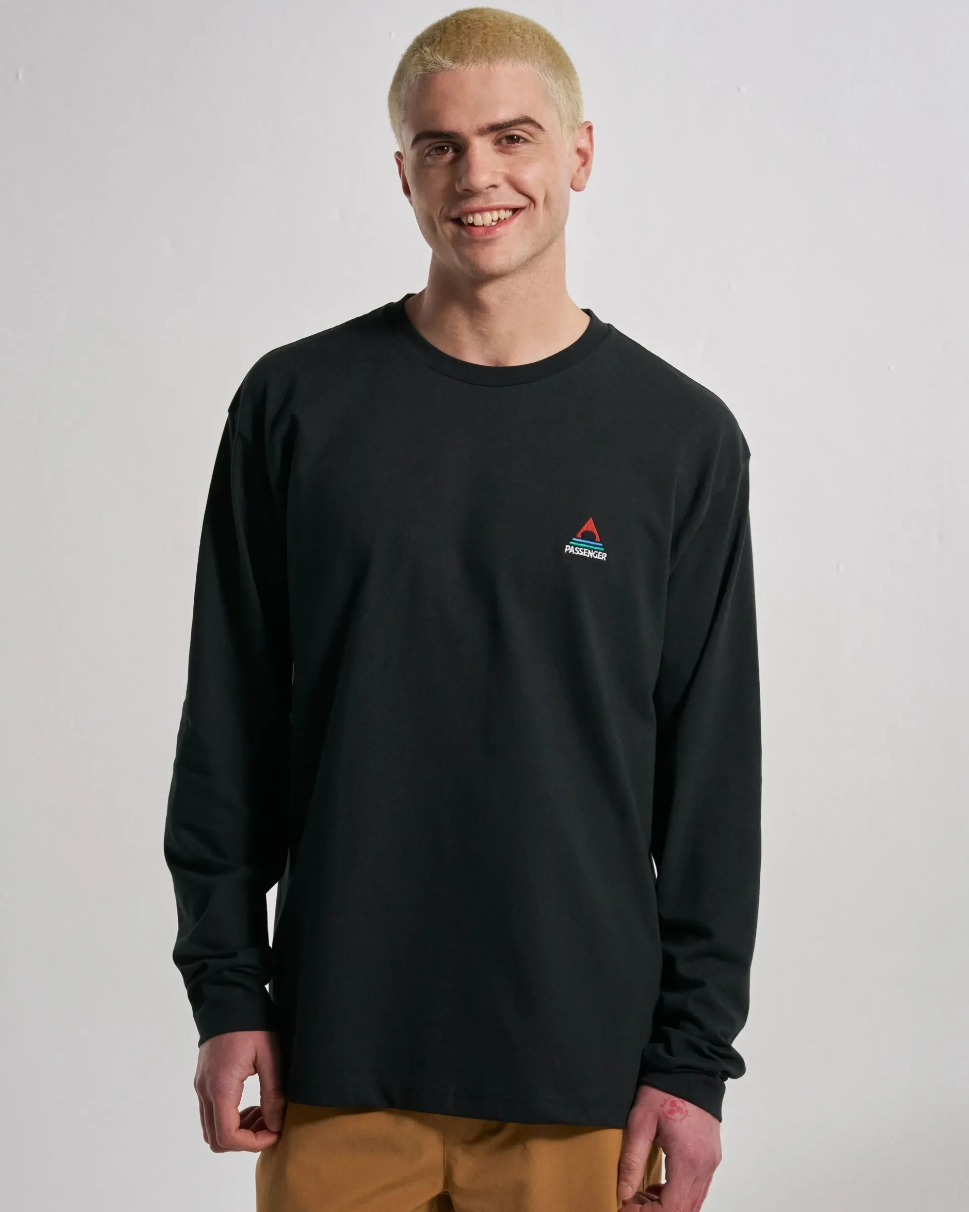 Herren Vita natürliches Langarmshirt entspannte Passform