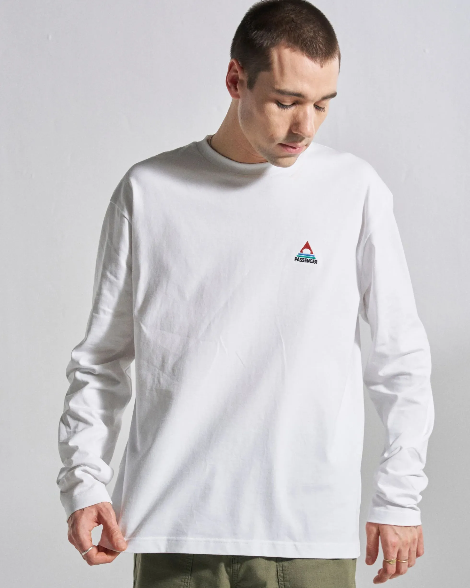 Herren Vita natürliches Langarmshirt entspannte Passform