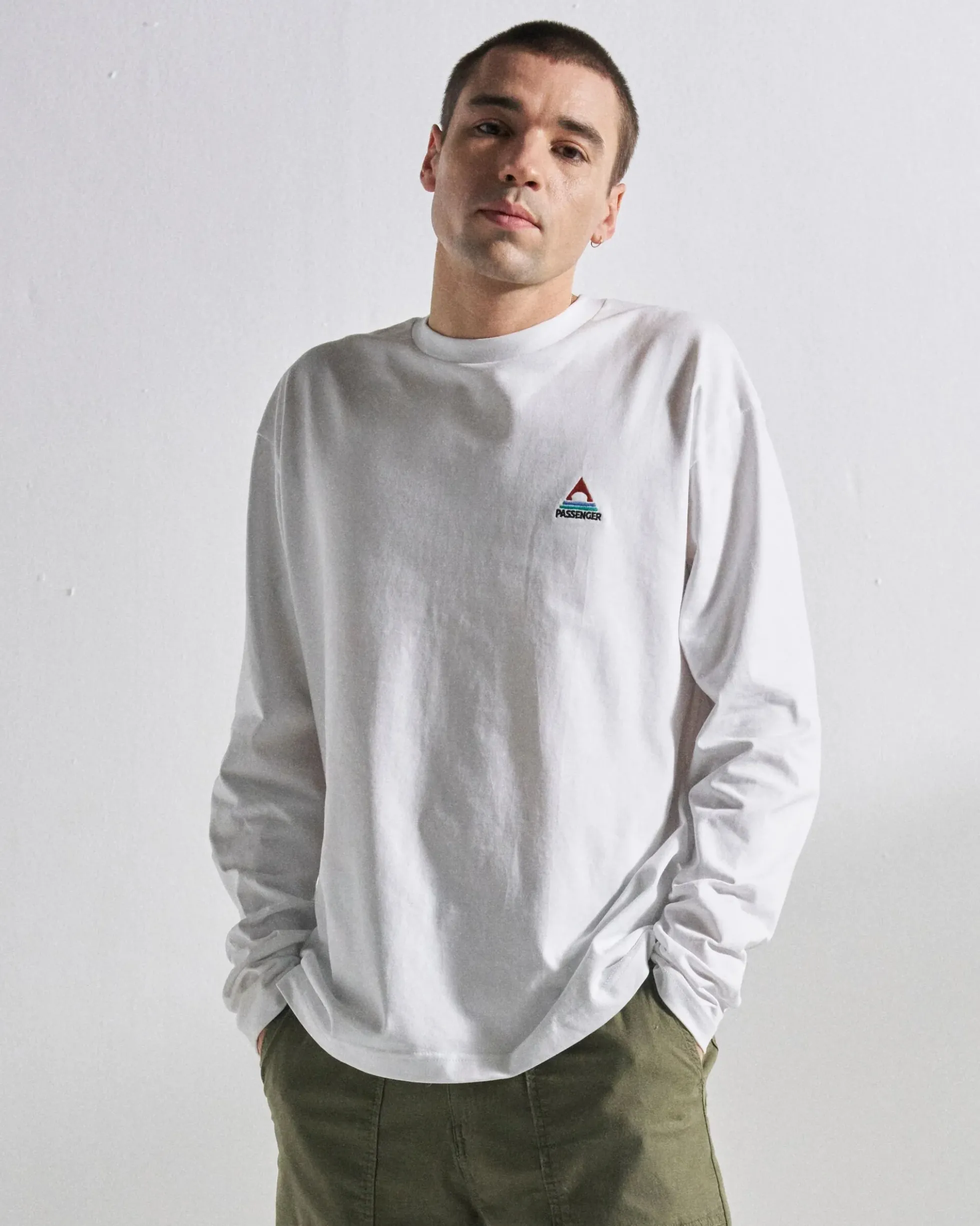 Herren Vita natürliches Langarmshirt entspannte Passform