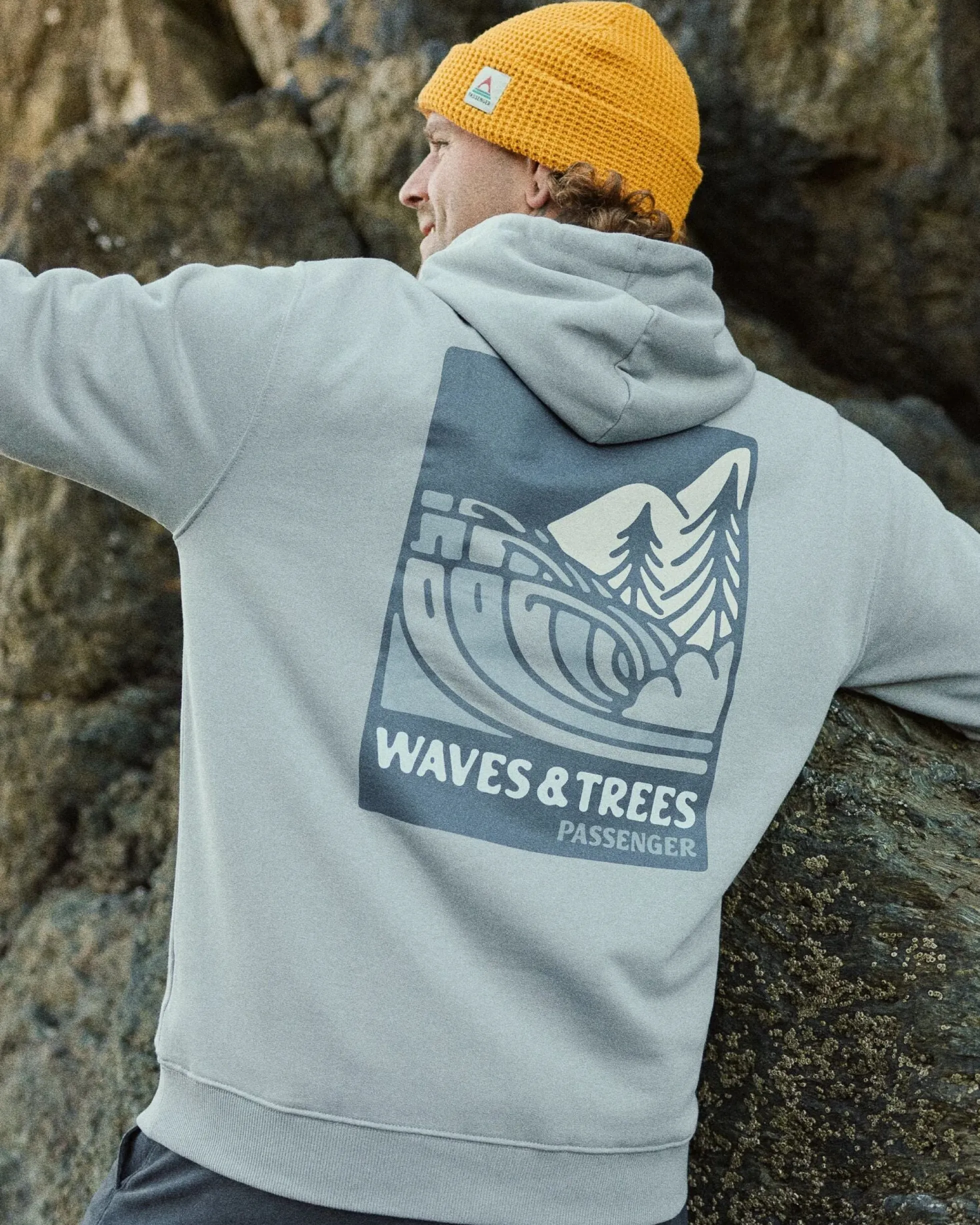 Herren Waves & Trees Bio-Baumwoll-Hoodie