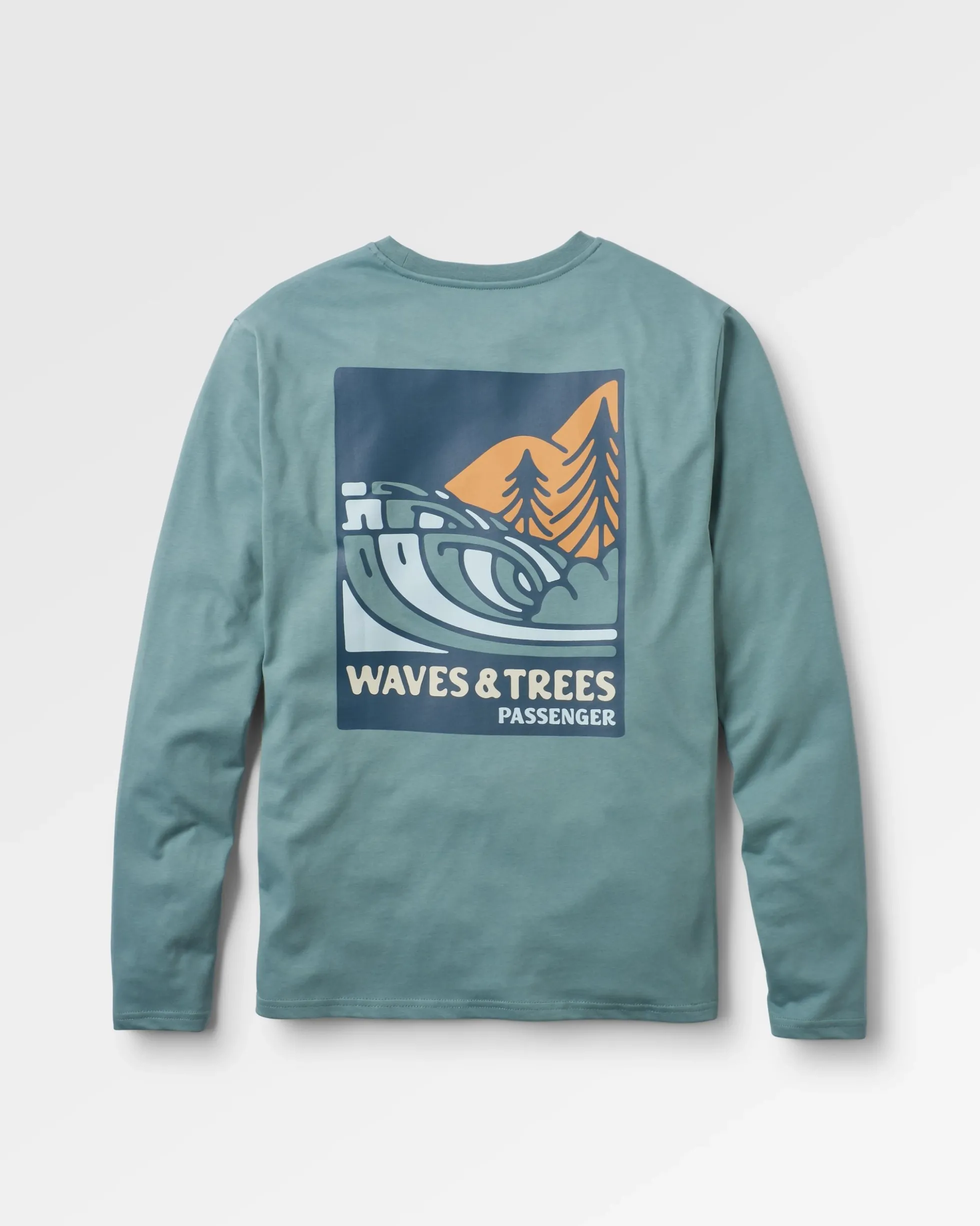 Herren Waves & Trees Bio-Baumwolle Langarmshirt