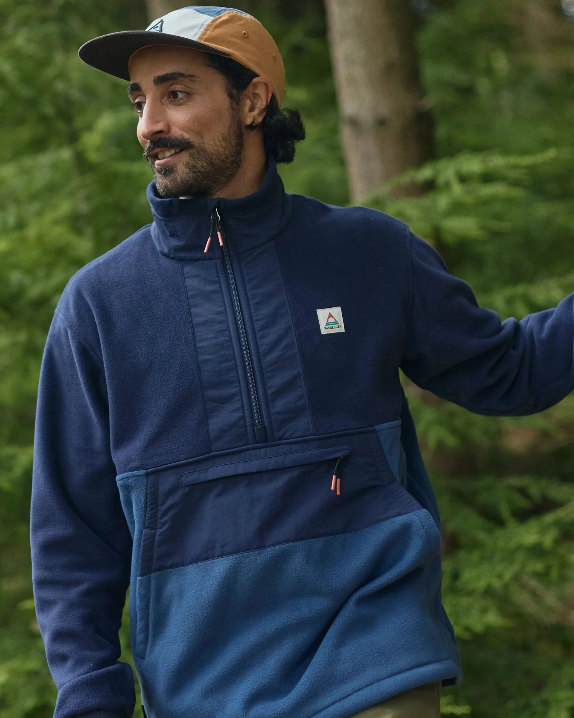 Herren Woodland Hoodless 1/2 Zip Polartec Fleece mit 1/2 Reißverschluss