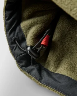 Herren Woodland Kapuzen-Fleece aus Polartec – Schwarz/Khaki