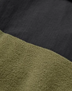 Herren Woodland Kapuzen-Fleece aus Polartec – Schwarz/Khaki