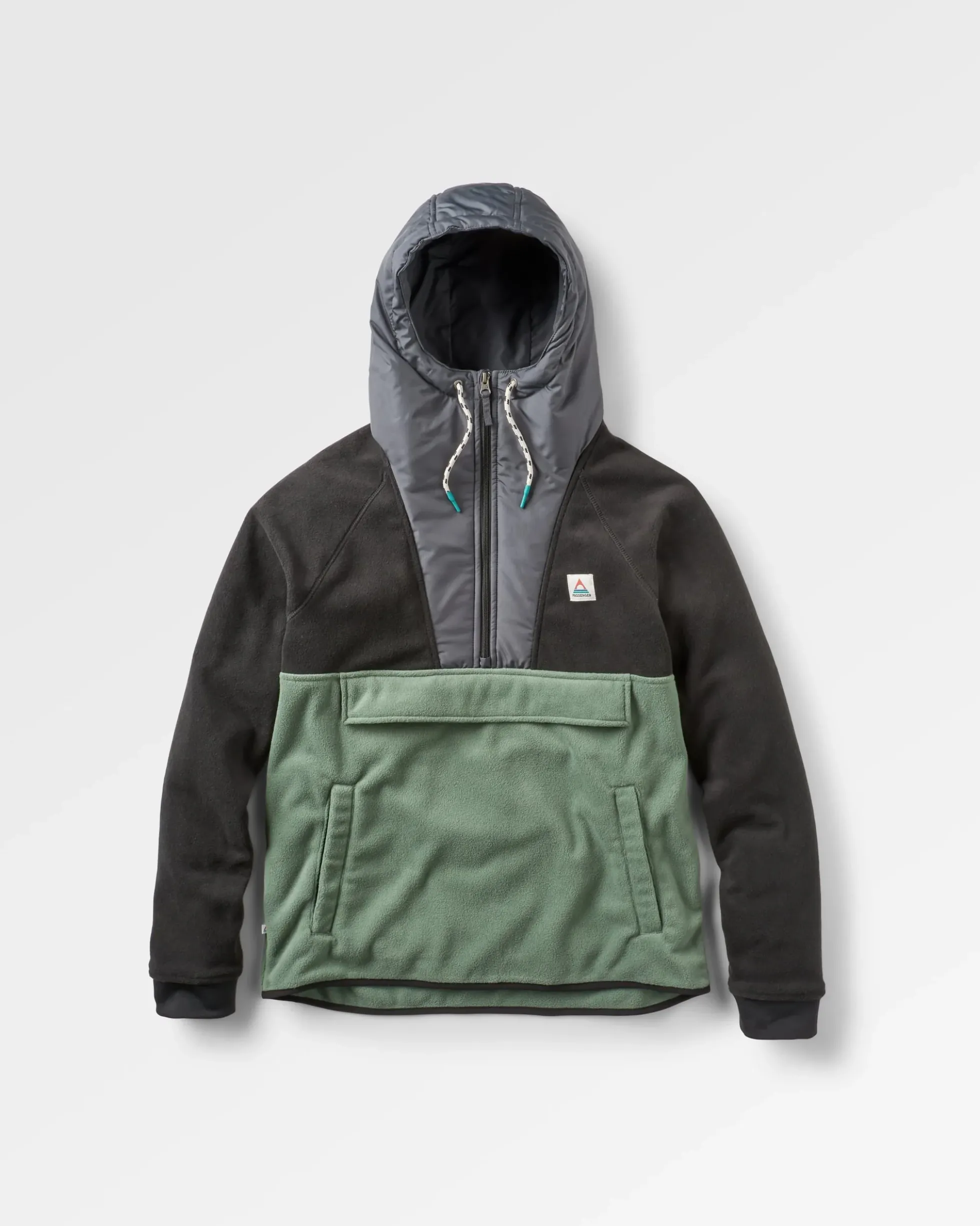 Herren Woodland Kapuzenpullover mit 1/2 Reißverschluss aus Polarfleece