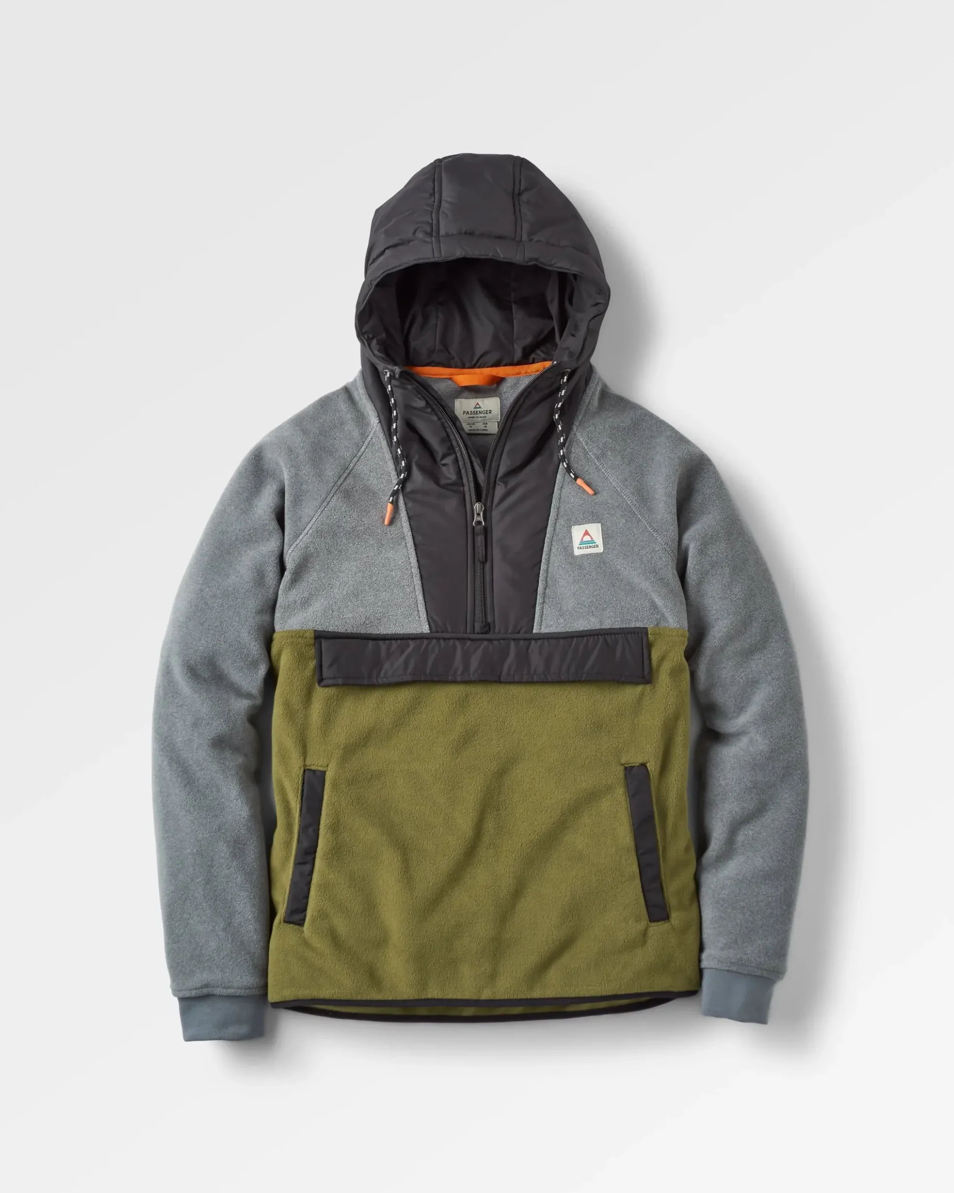 Herren Woodland Kapuzenpullover aus Polarfleece mit 1/2 Reißverschluss