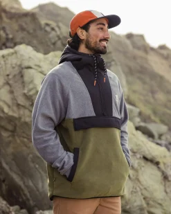 Herren Woodland Kapuzenpullover aus Polarfleece mit 1/2 Reißverschluss