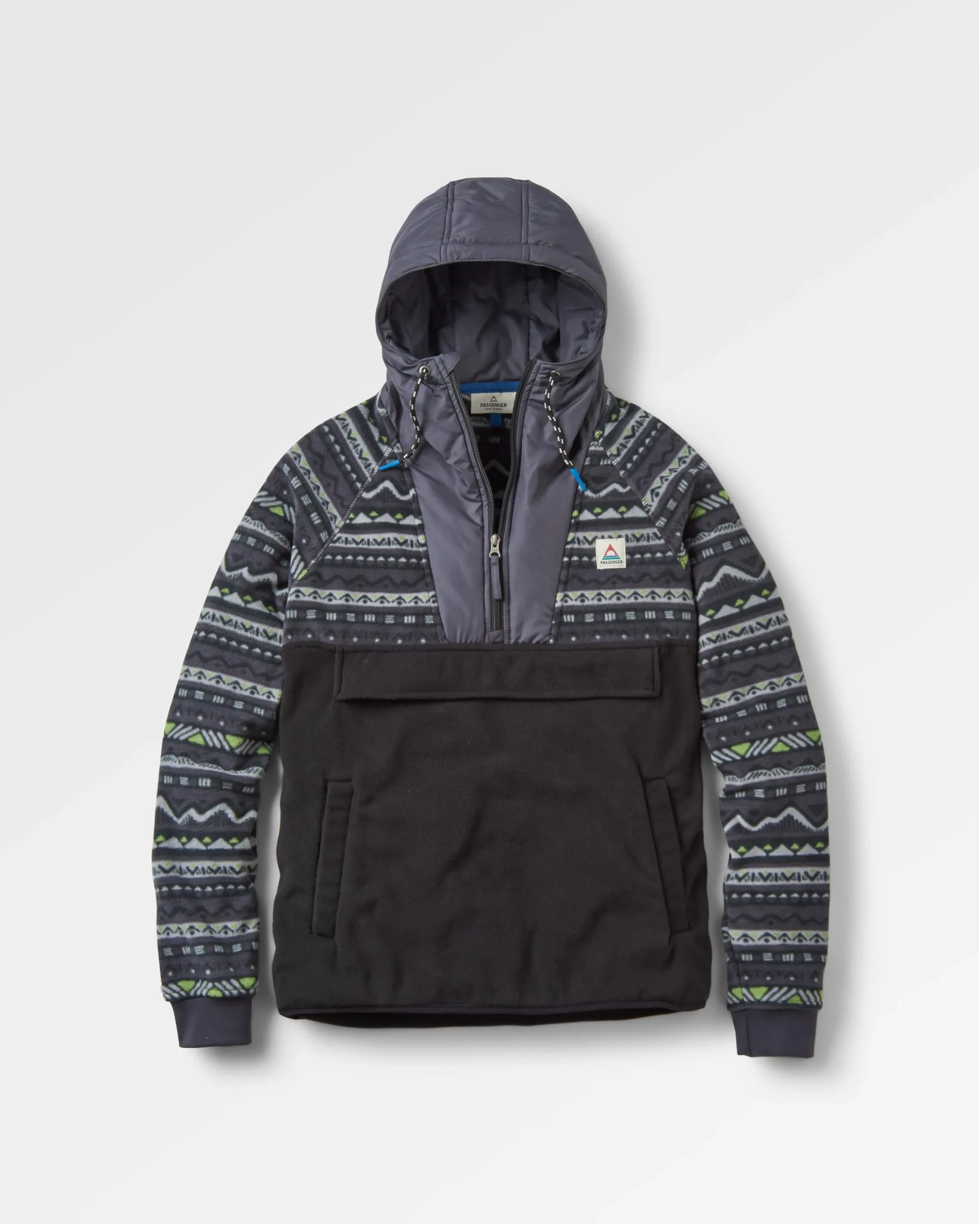 Herren Woodland Kapuzenpullover mit 1/2 Reißverschluss aus Polarfleece