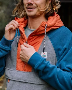 Herren Woodland Kapuzenpullover mit 1/2 Reißverschluss aus Polarfleece
