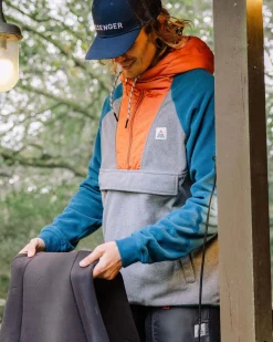 Herren Woodland Kapuzenpullover mit 1/2 Reißverschluss aus Polarfleece