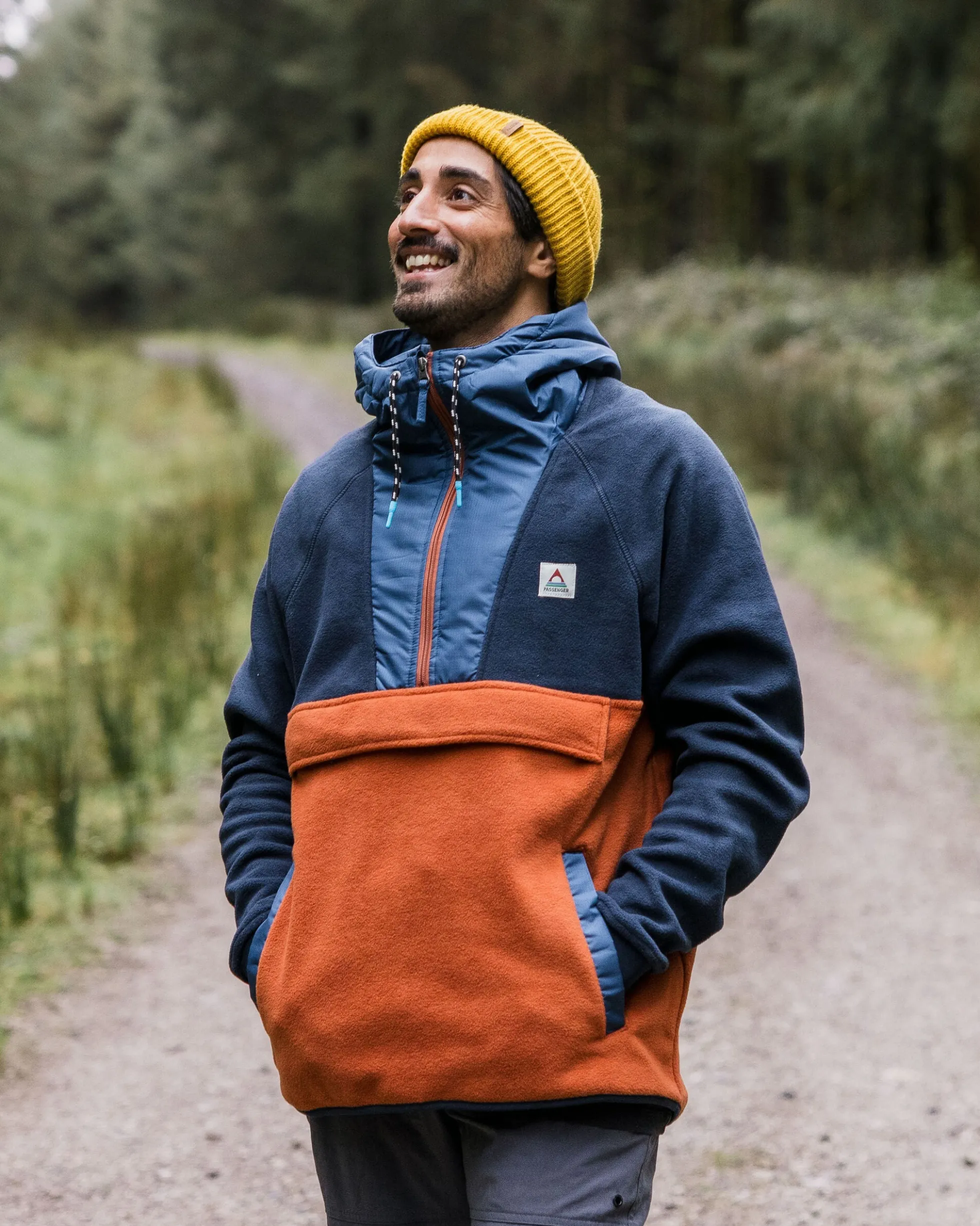 Herren Woodland Kapuzen 1/2 Zip Polar Fleece