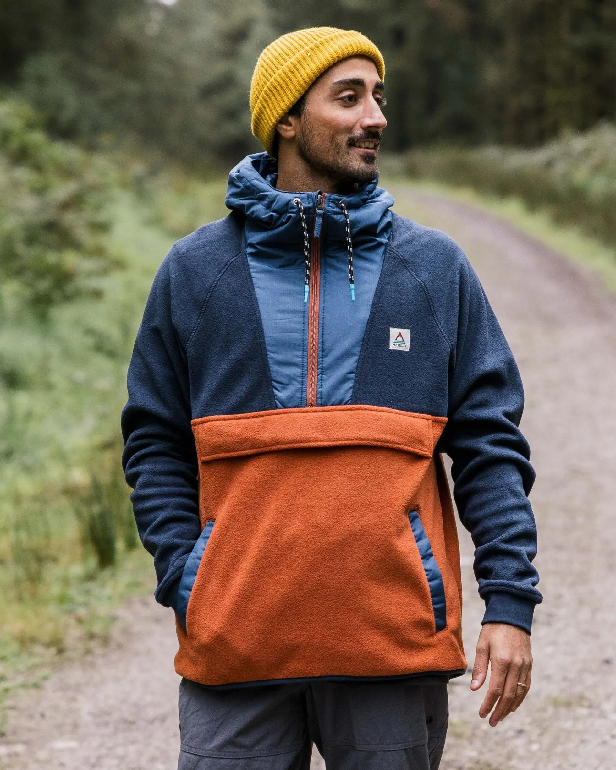 Herren Woodland Kapuzen 1/2 Zip Polar Fleece