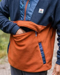 Herren Woodland Kapuzen 1/2 Zip Polar Fleece