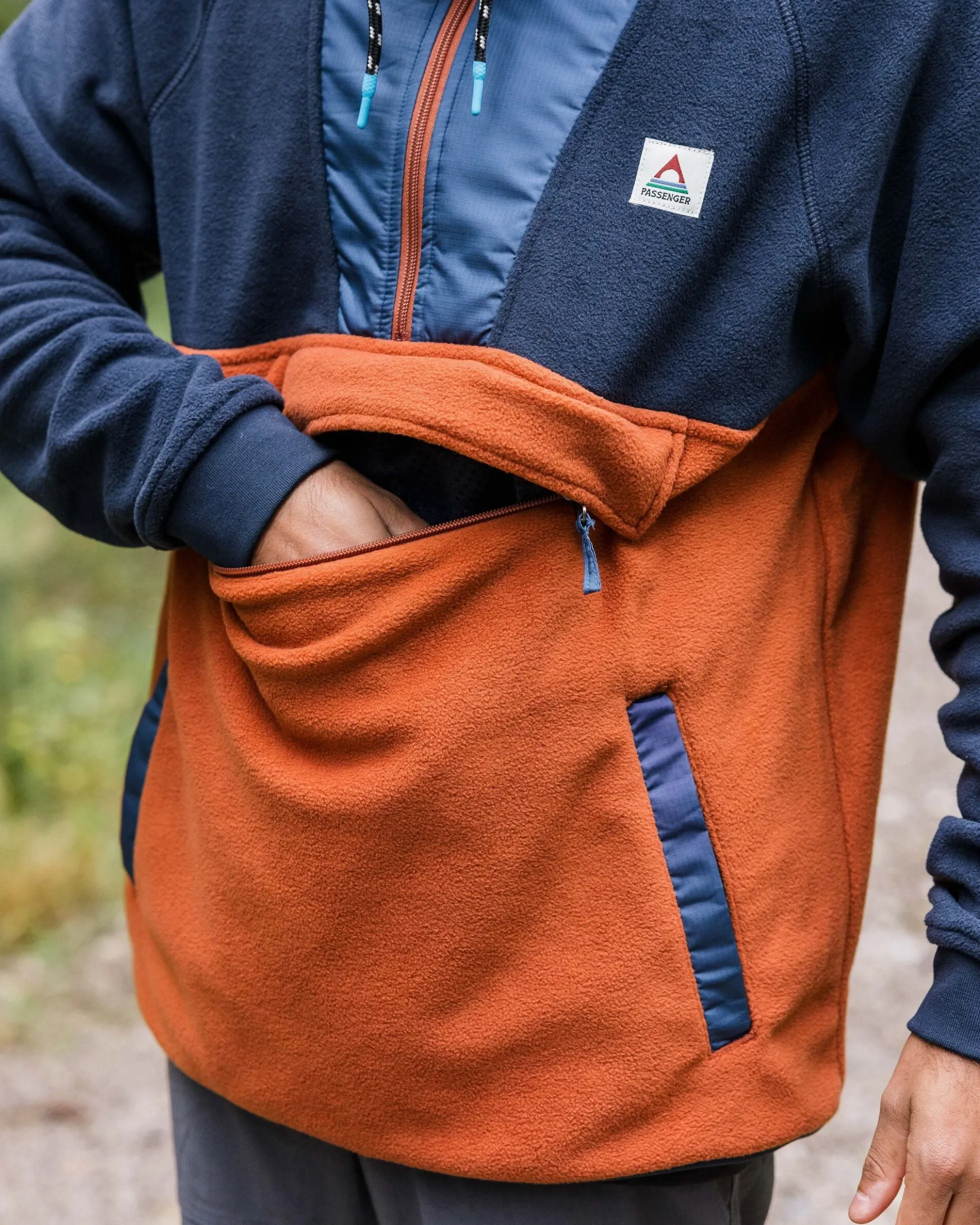 Herren Woodland Kapuzen 1/2 Zip Polar Fleece