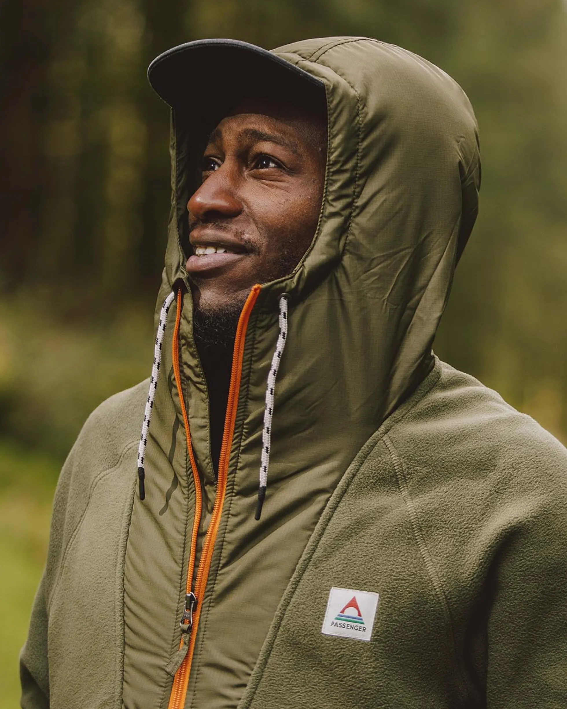 Herren Woodland Kapuzen 1/2 Zip Polar Fleece