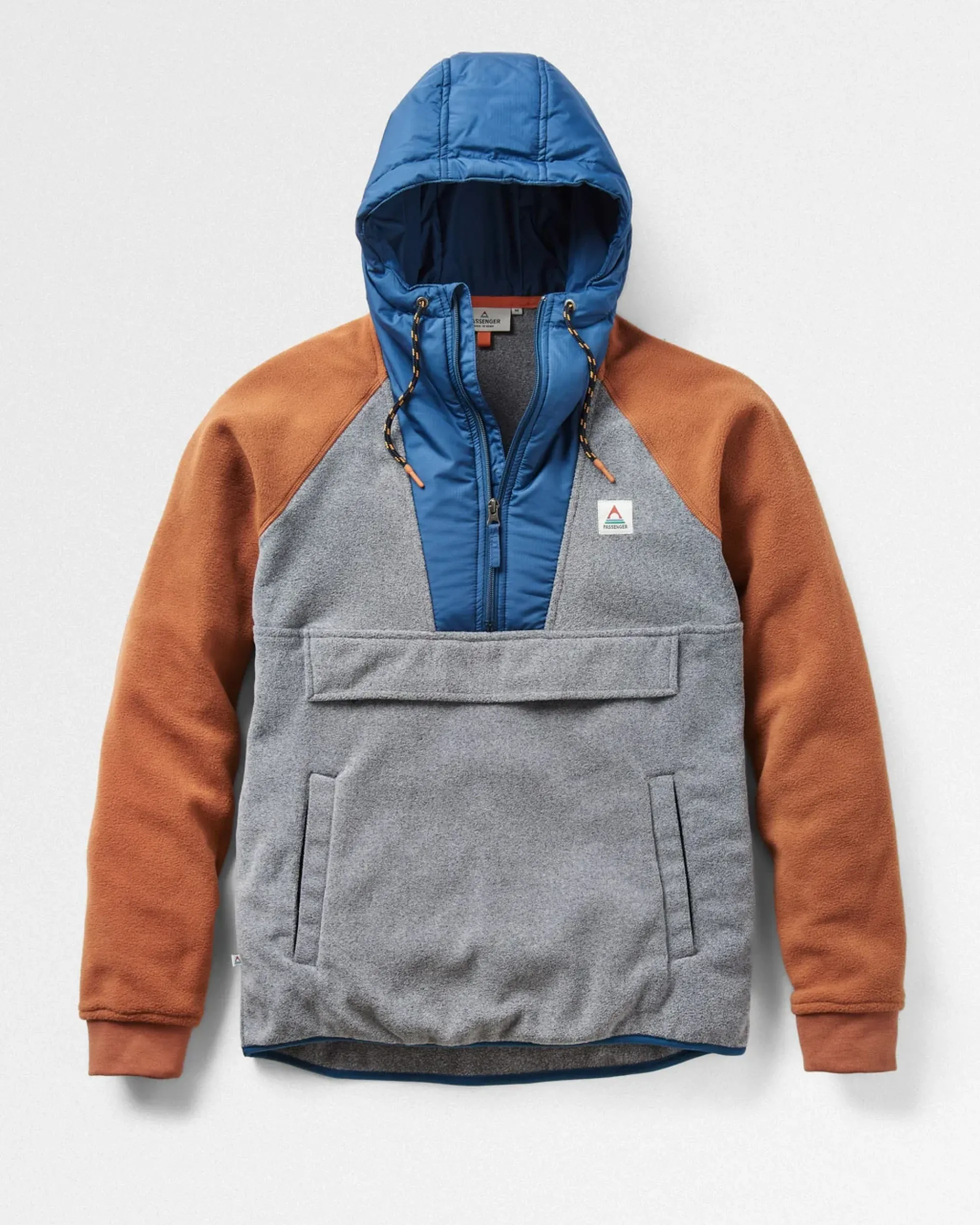 Herren Woodland 1/2 Reißverschluss Kapuzen Polar Fleece