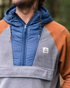 Herren Woodland 1/2 Reißverschluss Kapuzen Polar Fleece