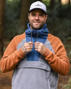 Herren Woodland 1/2 Reißverschluss Kapuzen Polar Fleece