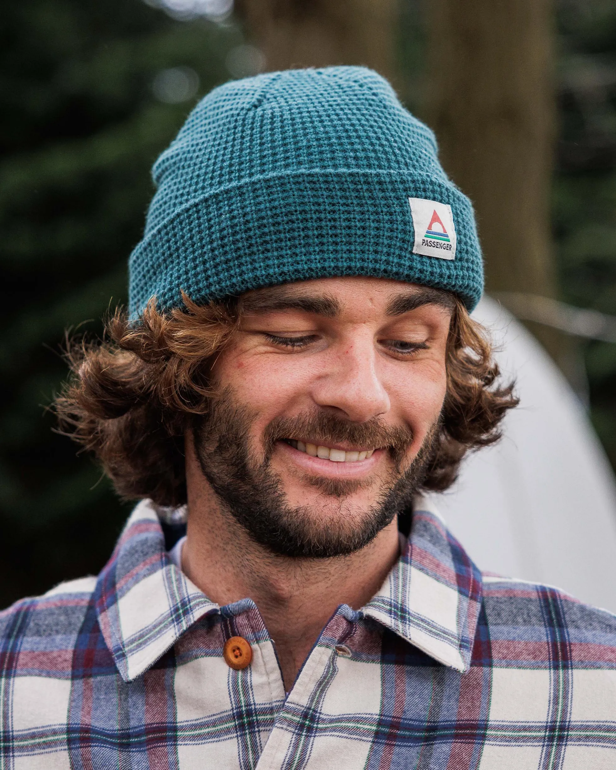 Moss Doppellagen-Waffle-Beanie