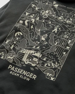 Roam Slow Herren Baumwoll Kapuzenpullover