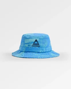 Schattierter natürliche Fischerhut – Patchwork Marineblau