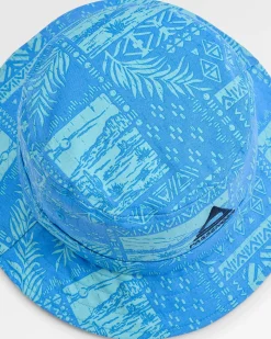 Schattierter natürliche Fischerhut – Patchwork Marineblau